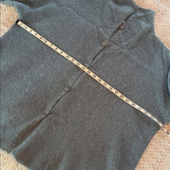 EUC Margaret O'Leary handknit mohair sweater *slate blue * sz 2 - Picture 6 of 8